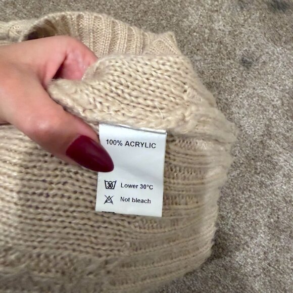 SNDYS x REVOLVE Jax Knit Oversized Quarter Zip Sweater Size Small - Picture 6 of 6